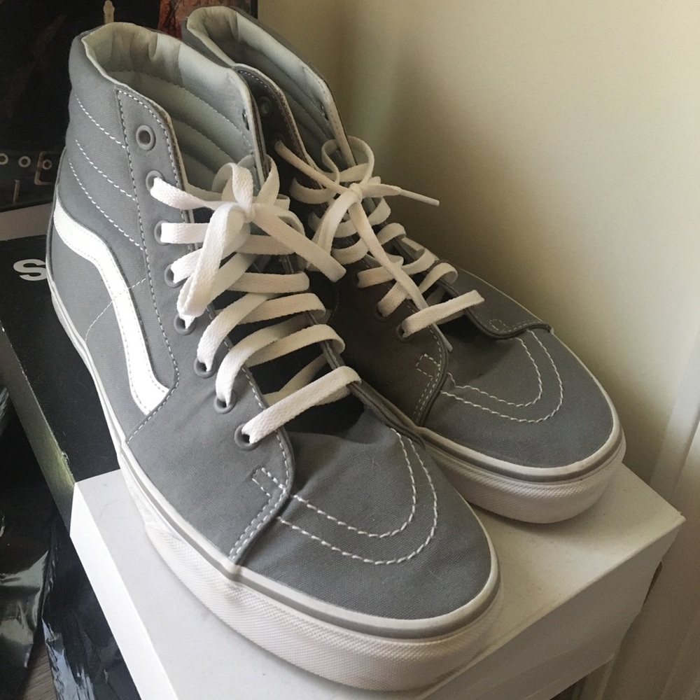 Gray High Top Vans Size 11.5